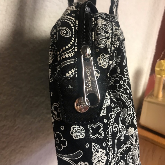 Thirty-One Black and White Paisley Tote - Picture 6 of 8